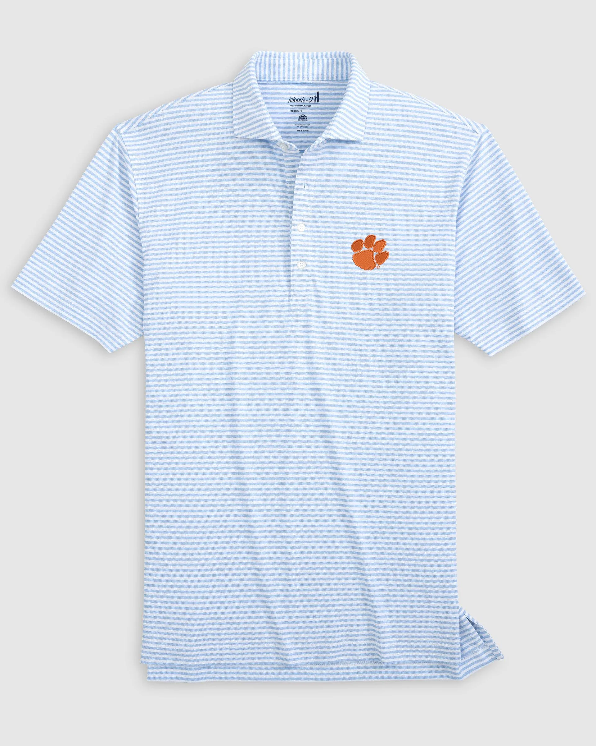 Clemson University Stetsons Striped Performance Mesh Polo sold by Johnnie-O product image thumbnail 2