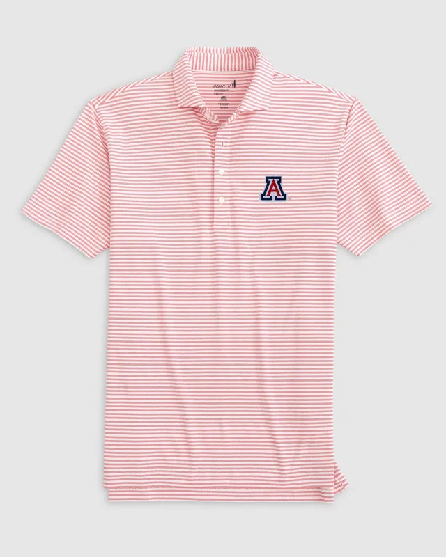 Arizona Stetsons Striped Performance Mesh Polo sold by Johnnie-O