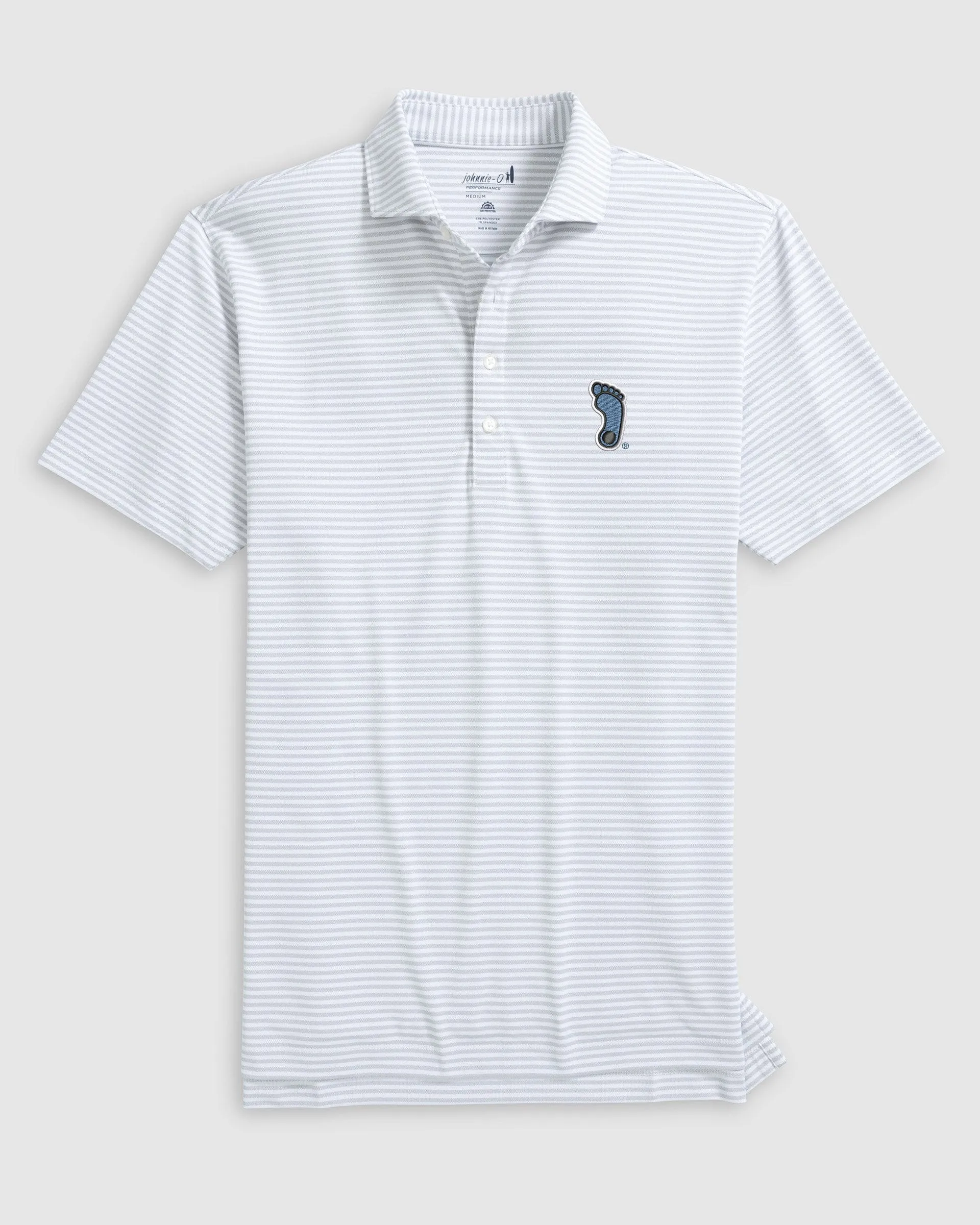 North Carolina Stetsons Striped Performance Mesh Polo - Tar Heel Logo sold by Johnnie-O product image thumbnail 4