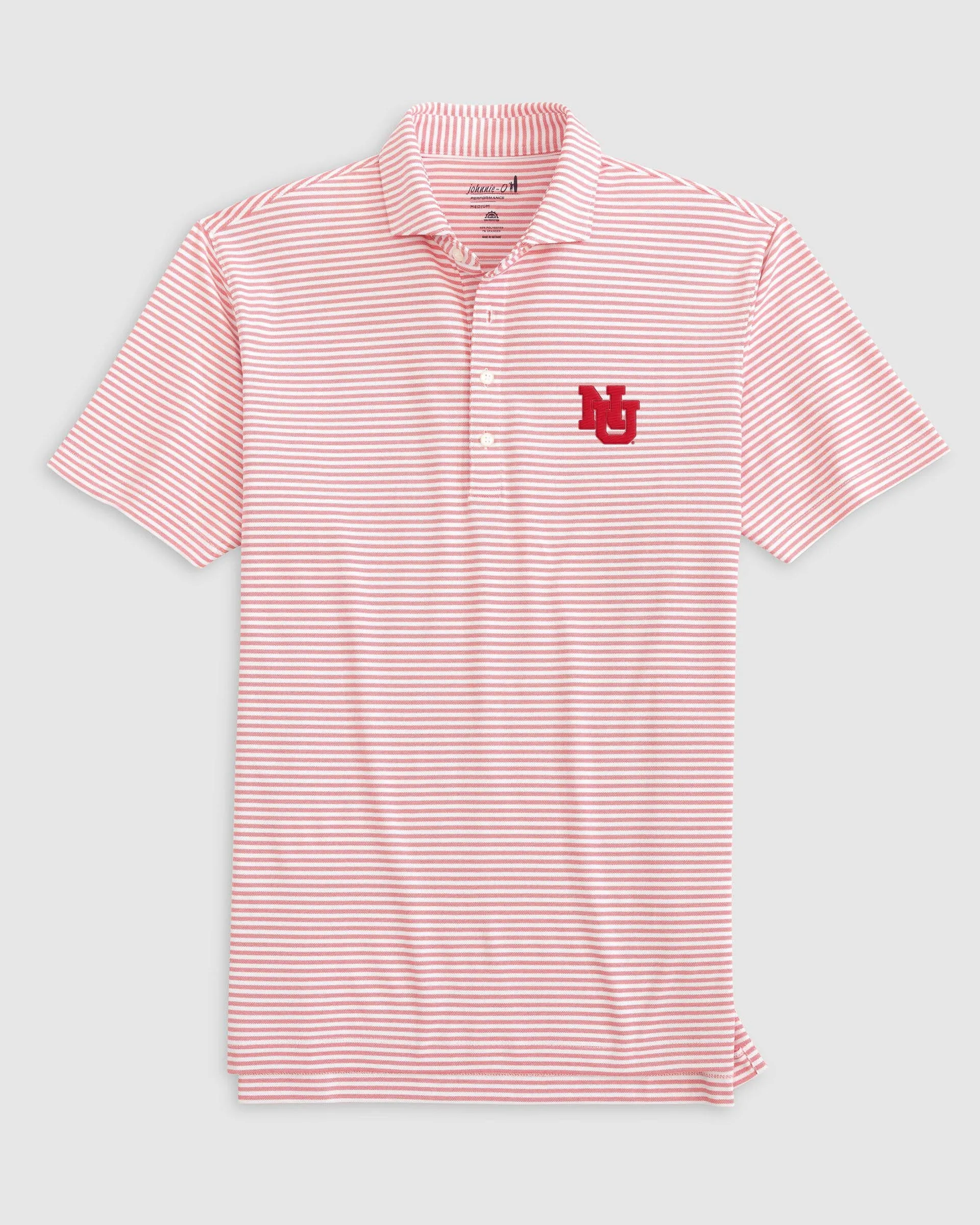 Nebraska Stetsons Striped Performance Mesh Polo - Vault Logo sold by Johnnie-O product image thumbnail 2