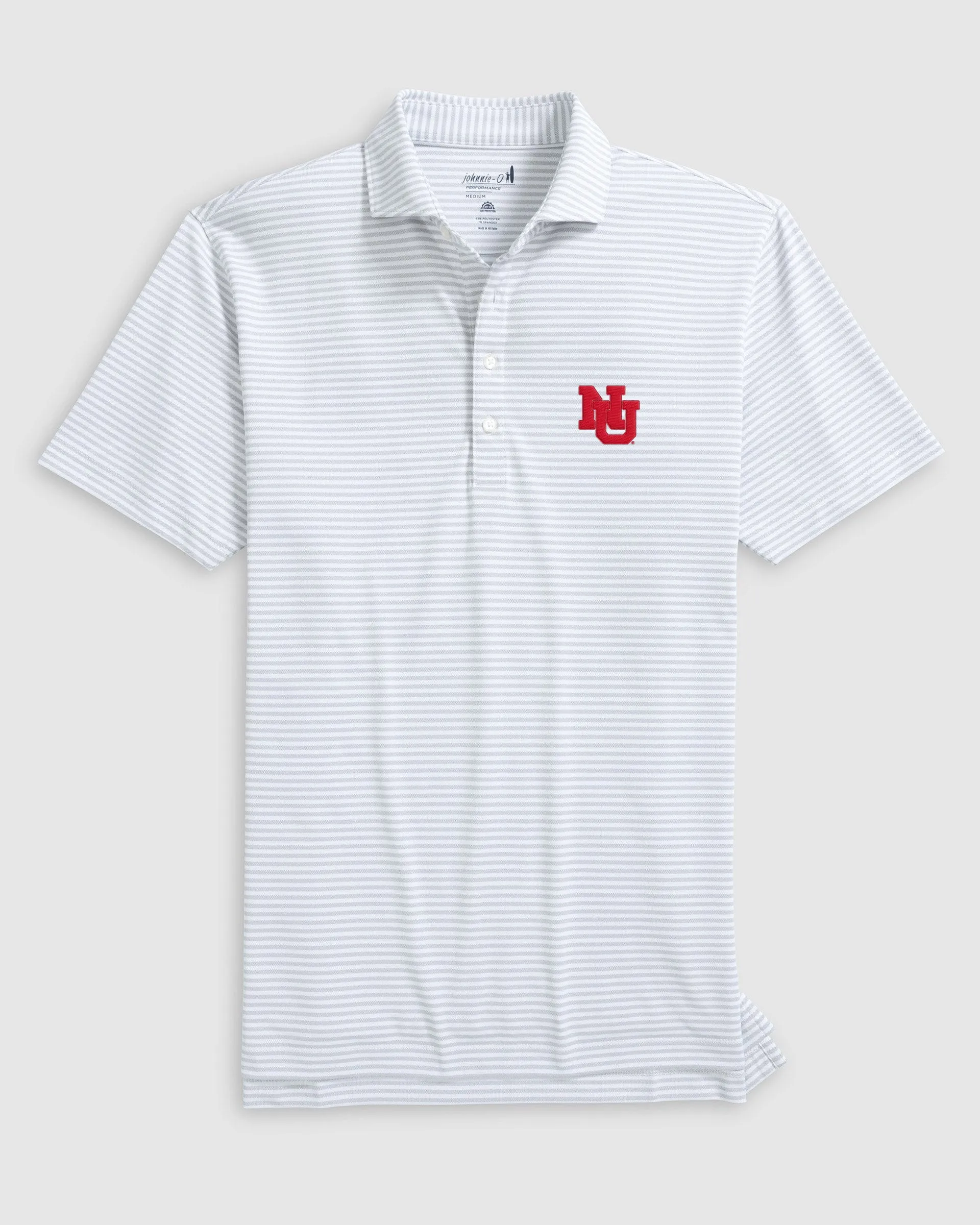 Nebraska Stetsons Striped Performance Mesh Polo - Vault Logo sold by Johnnie-O product image thumbnail 3