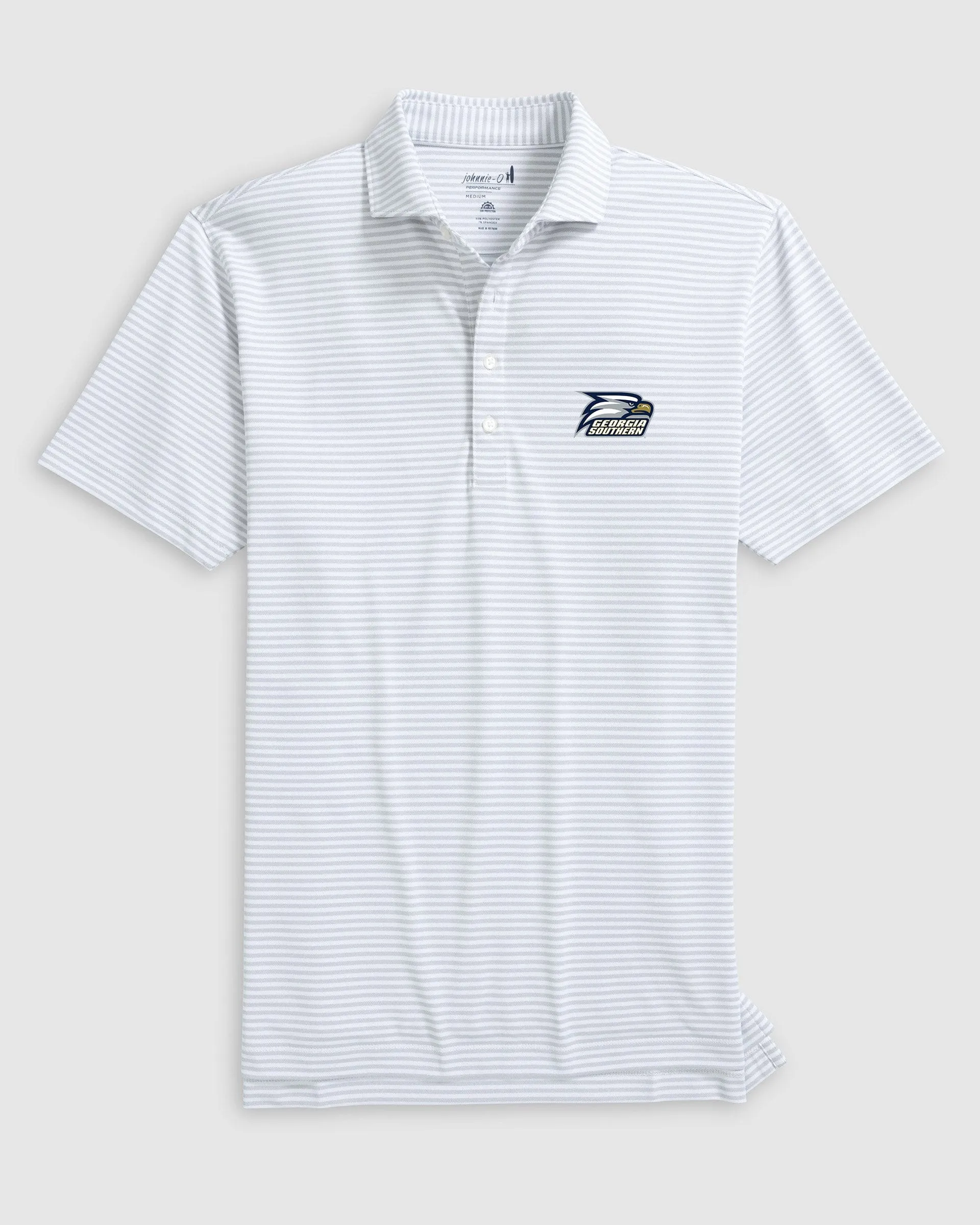 Georgia Southern Stetsons Striped Performance Mesh Polo - Eagle Logo sold by Johnnie-O product image thumbnail 3
