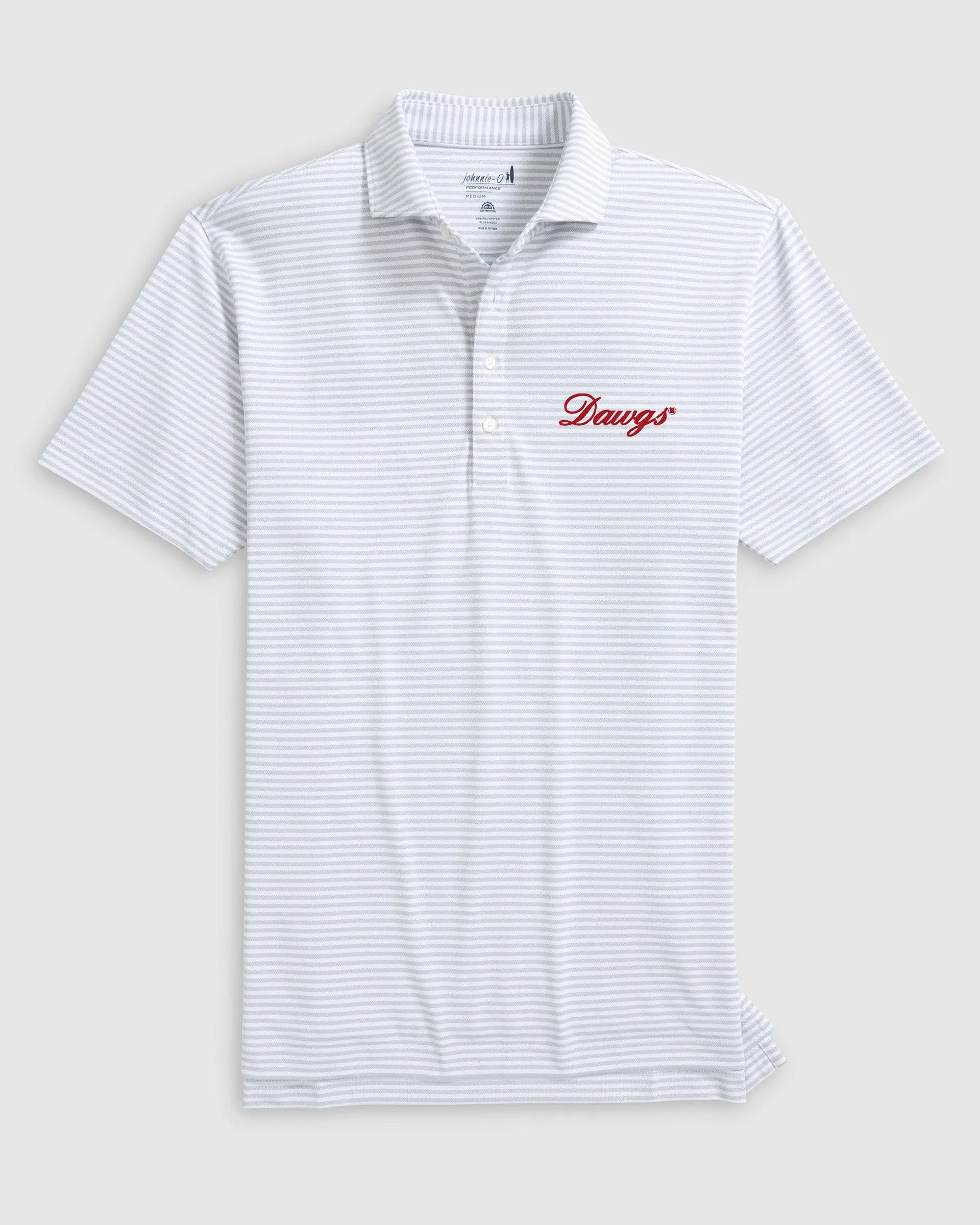 Georgia Stetsons Striped Performance Mesh Polo - Script Logo sold by Johnnie-O product image thumbnail 3