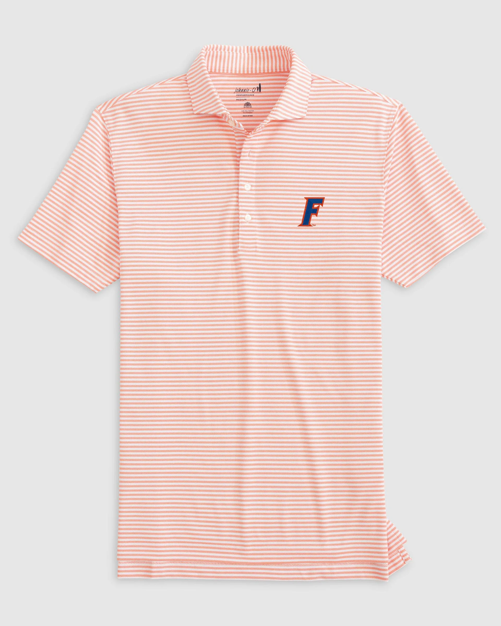 Florida Stetsons Striped Performance Mesh Polo - F Logo sold by Johnnie-O product image thumbnail 2