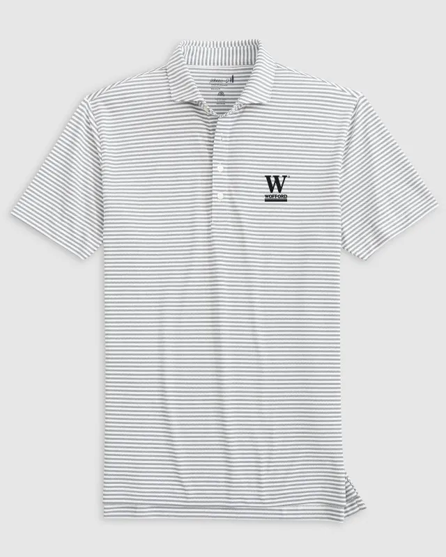 Wofford Stetsons Striped Performance Mesh Polo sold by Johnnie-O