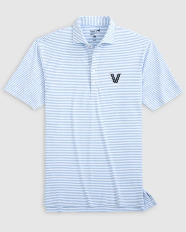 Villanova Stetsons Striped Performance Mesh Polo sold by Johnnie-O