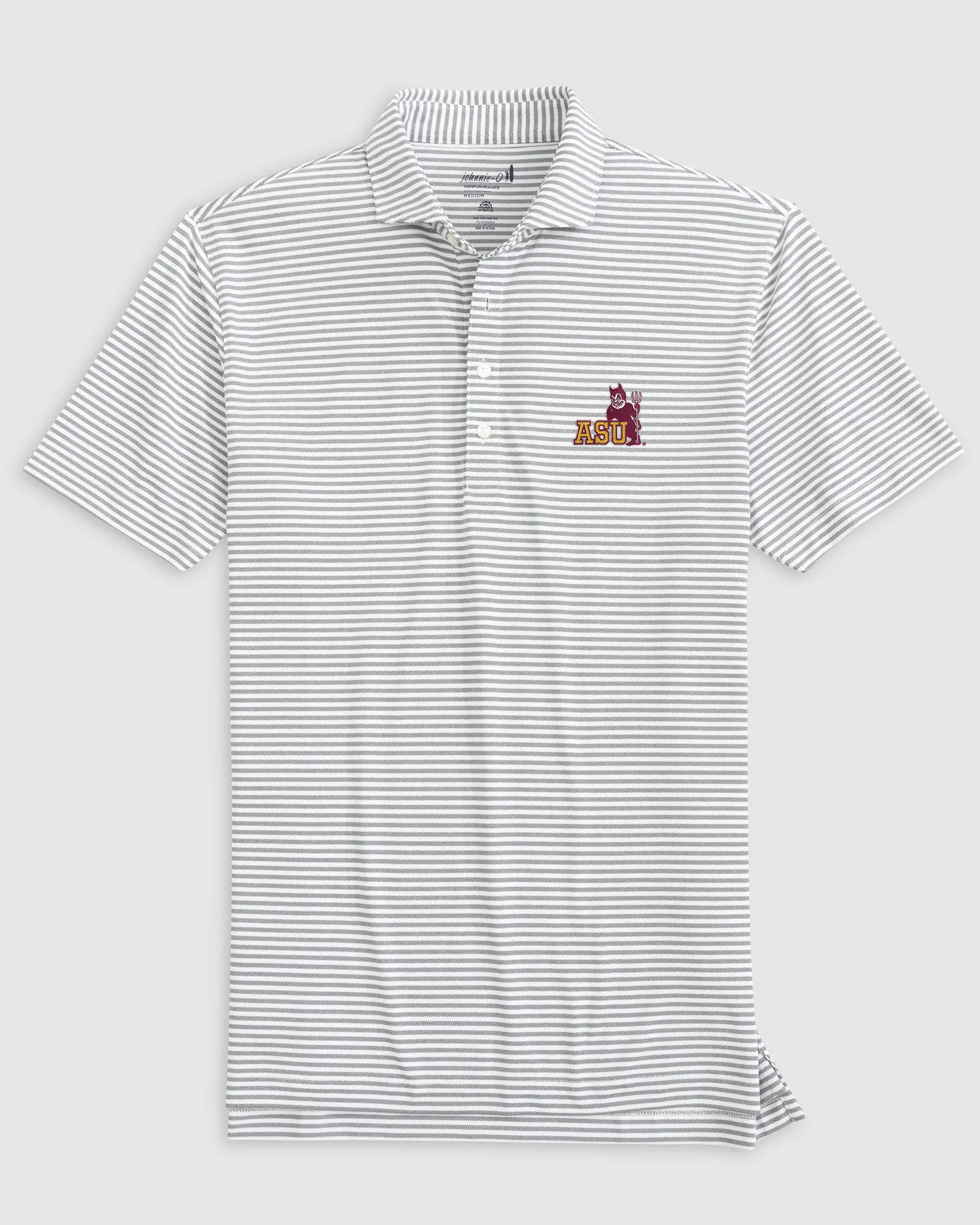 Arizona State Stetsons Striped Performance Mesh Polo - Vault Logo sold by Johnnie-O product image thumbnail 2