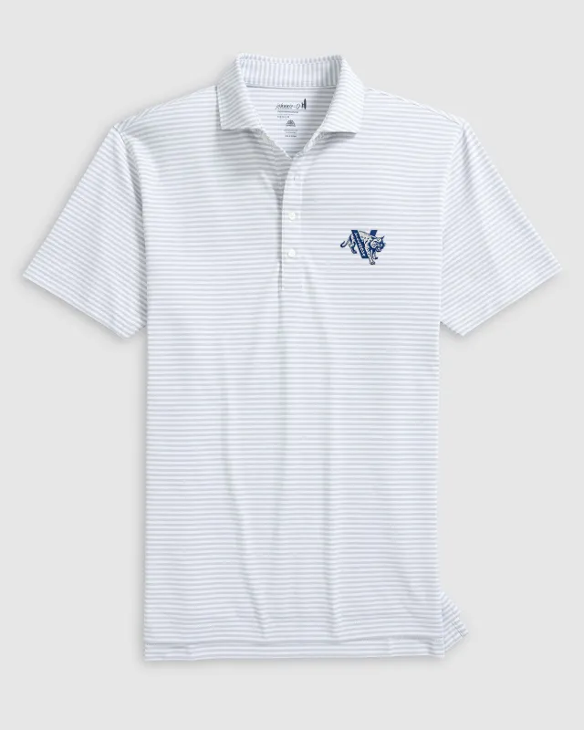 Villanova Stetsons Striped Performance Mesh Polo - Vault Logo sold by Johnnie-O