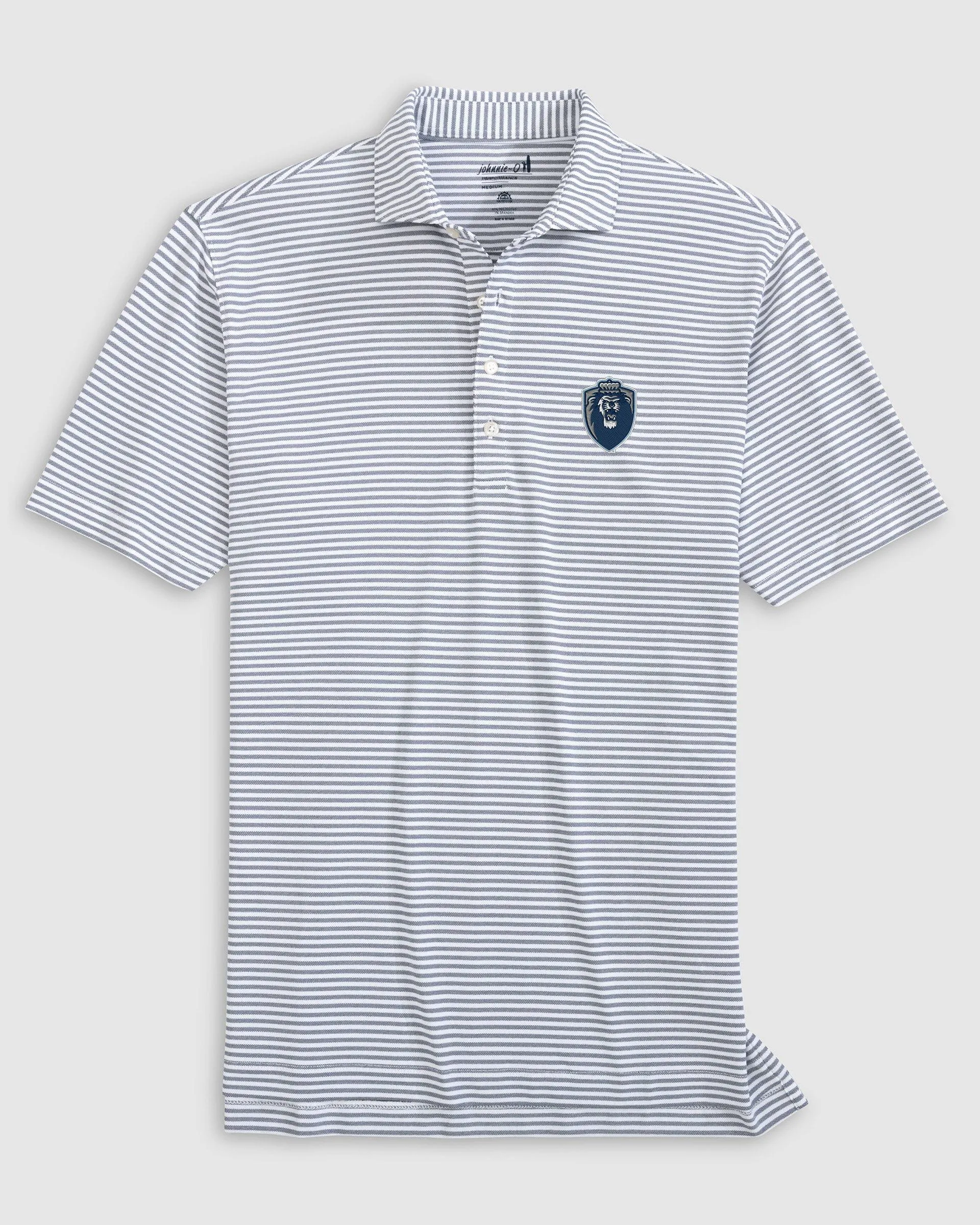 Old Dominion Stetsons Striped Performance Mesh Polo - Big Blue Logo sold by Johnnie-O product image thumbnail 2
