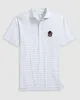 Georgia Stetsons Striped Performance Mesh Polo - Bulldog Head Logo sold by Johnnie-O