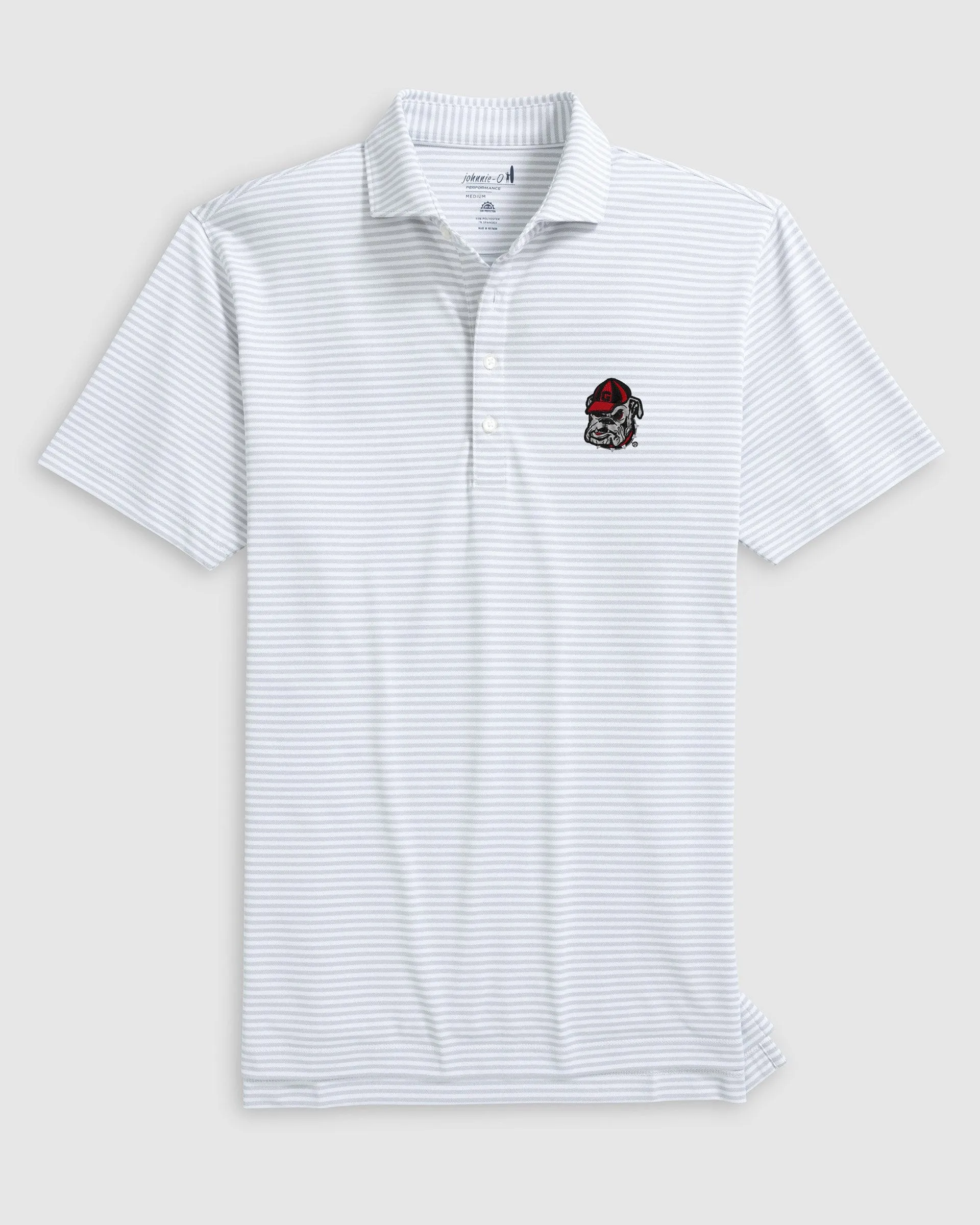 Georgia Stetsons Striped Performance Mesh Polo - Bulldog Head Logo sold by Johnnie-O product image thumbnail 3