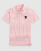 Georgia Stetsons Striped Performance Mesh Polo - Bulldog Head Logo sold by Johnnie-O