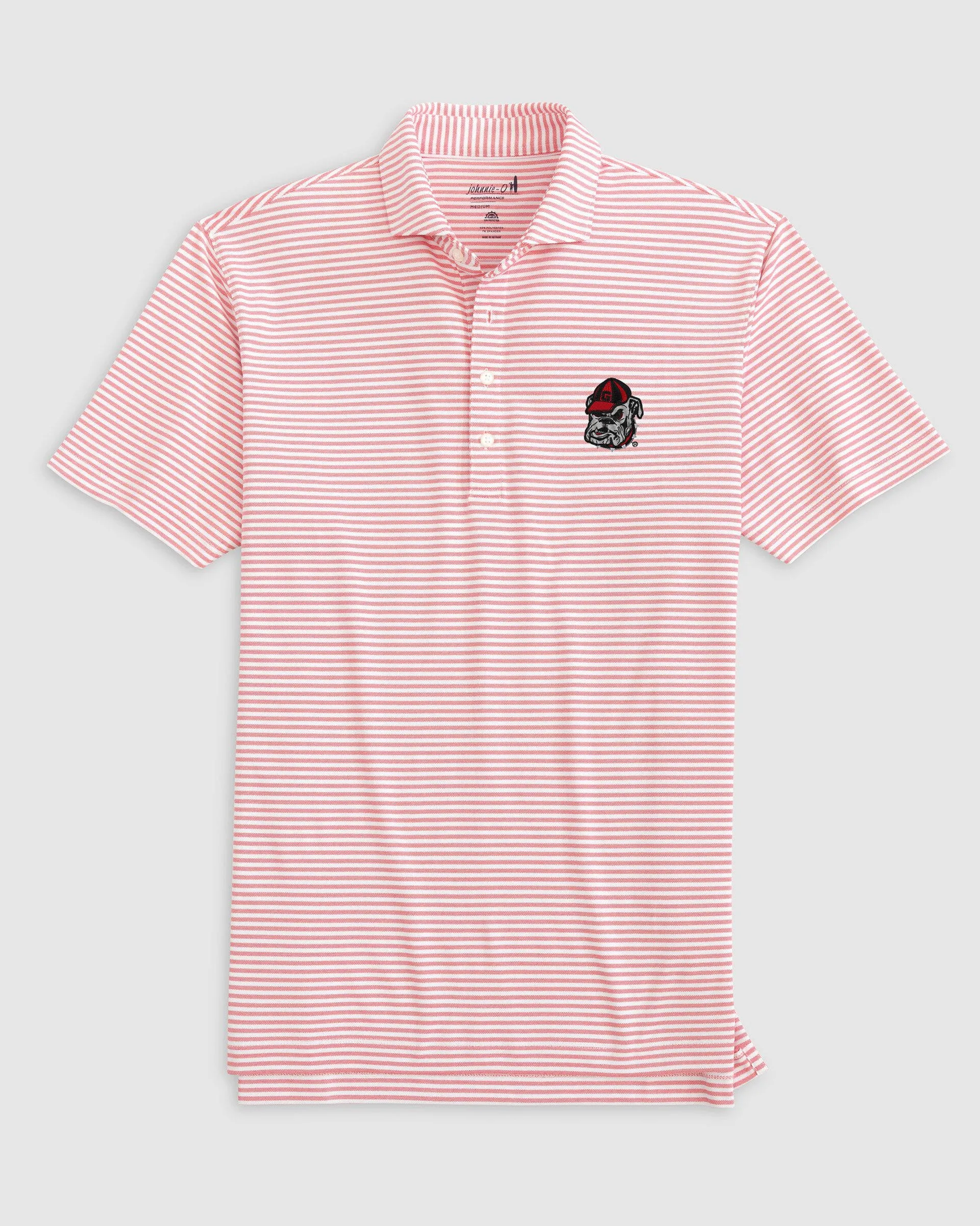 Georgia Stetsons Striped Performance Mesh Polo - Bulldog Head Logo sold by Johnnie-O product image thumbnail 2