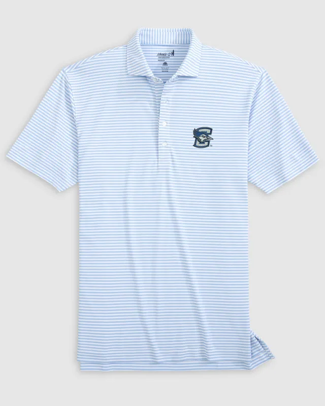 Creighton Stetsons Striped Performance Mesh Polo sold by Johnnie-O