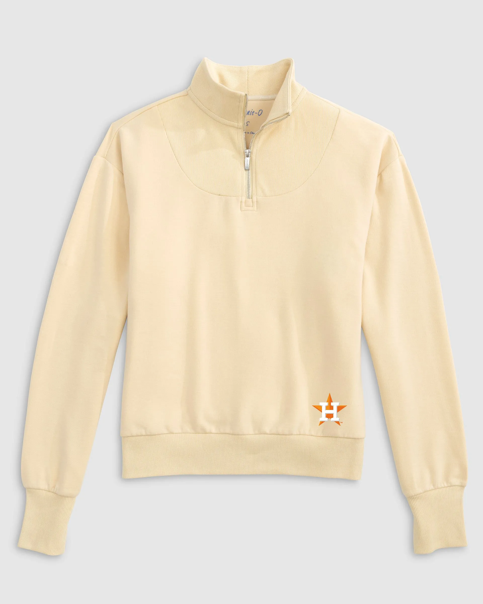 Women's Houston Astros Naomi Rib Knit 1/4 Zip sold by Johnnie-O product image thumbnail 2