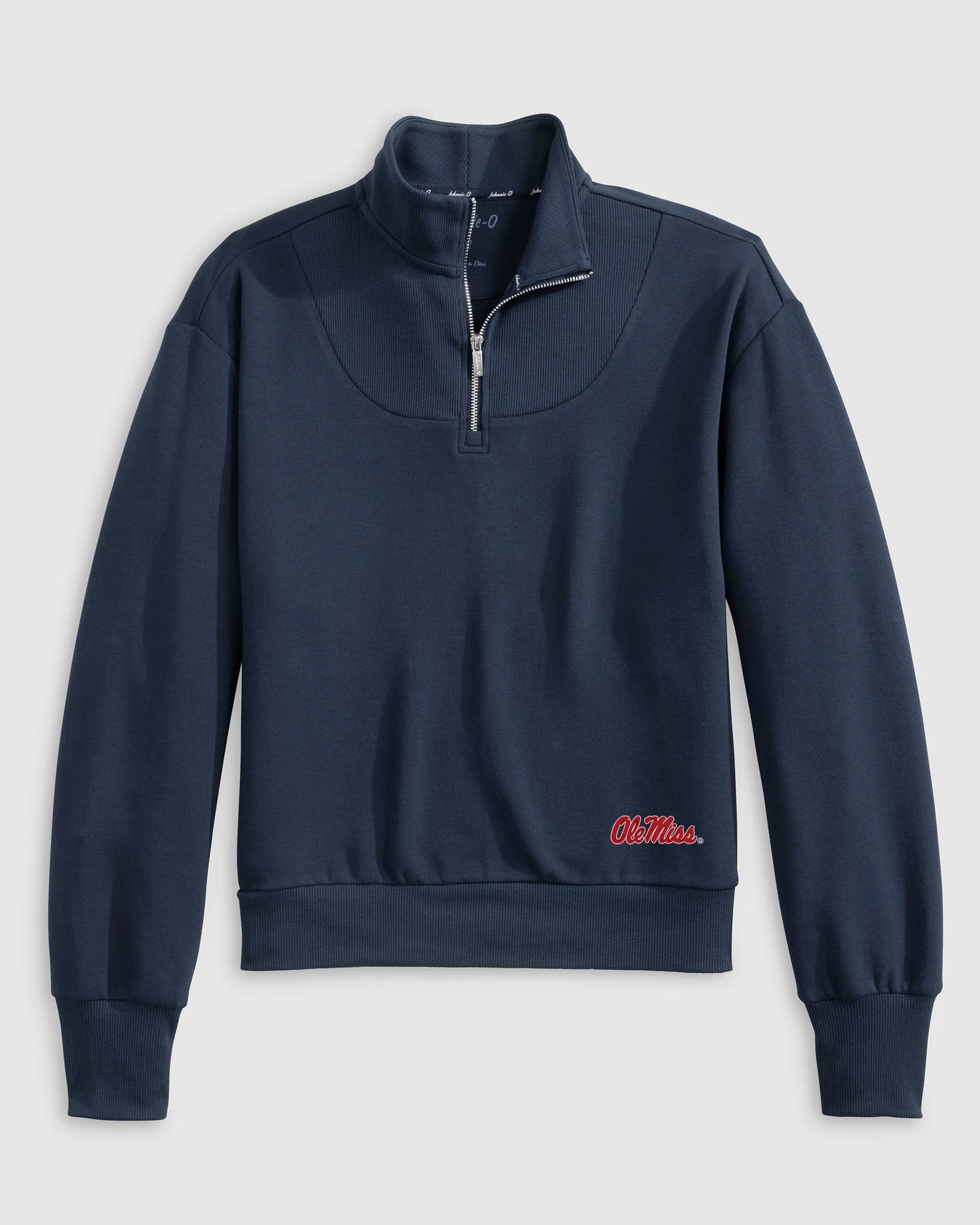 Women's Ole Miss Naomi Rib Knit 1/4 Zip sold by Johnnie-O product image thumbnail 2