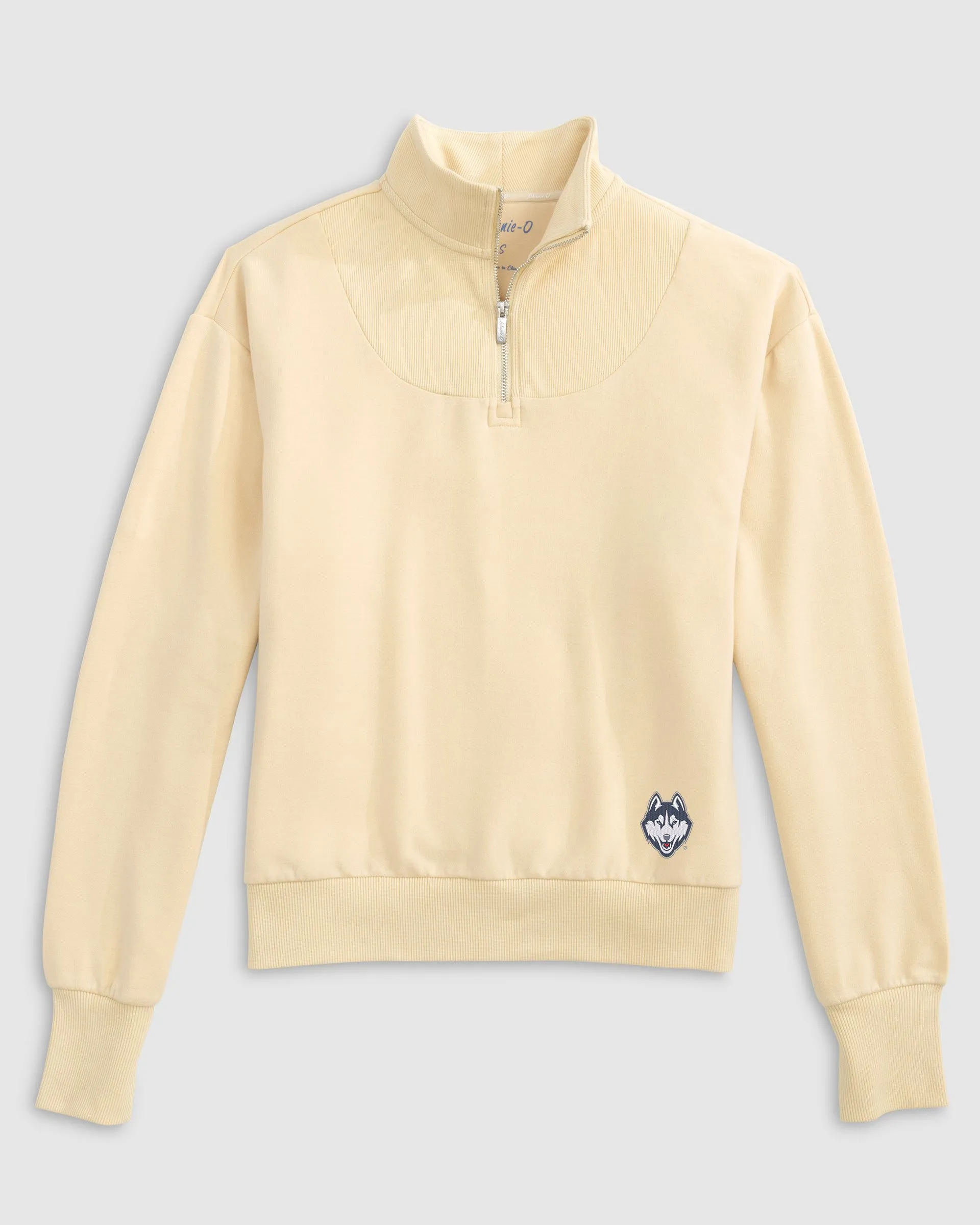 Women's UConn Naomi Rib Knit 1/4 Zip sold by Johnnie-O