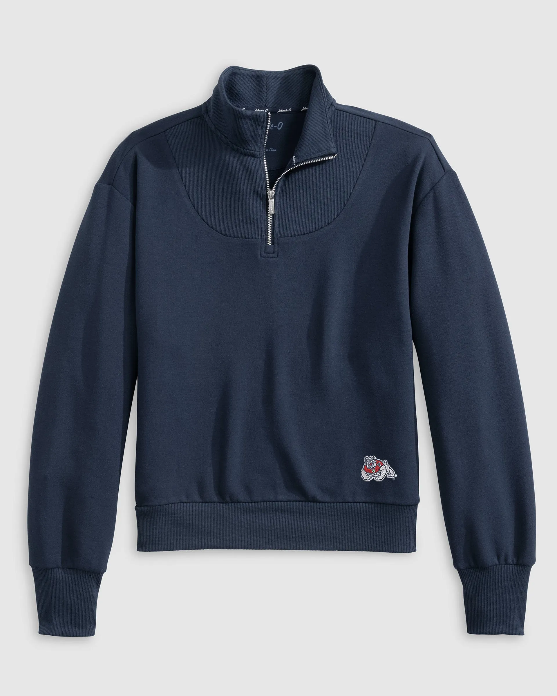 Women's Fresno State Naomi Rib Knit 1/4 Zip sold by Johnnie-O product image thumbnail 2