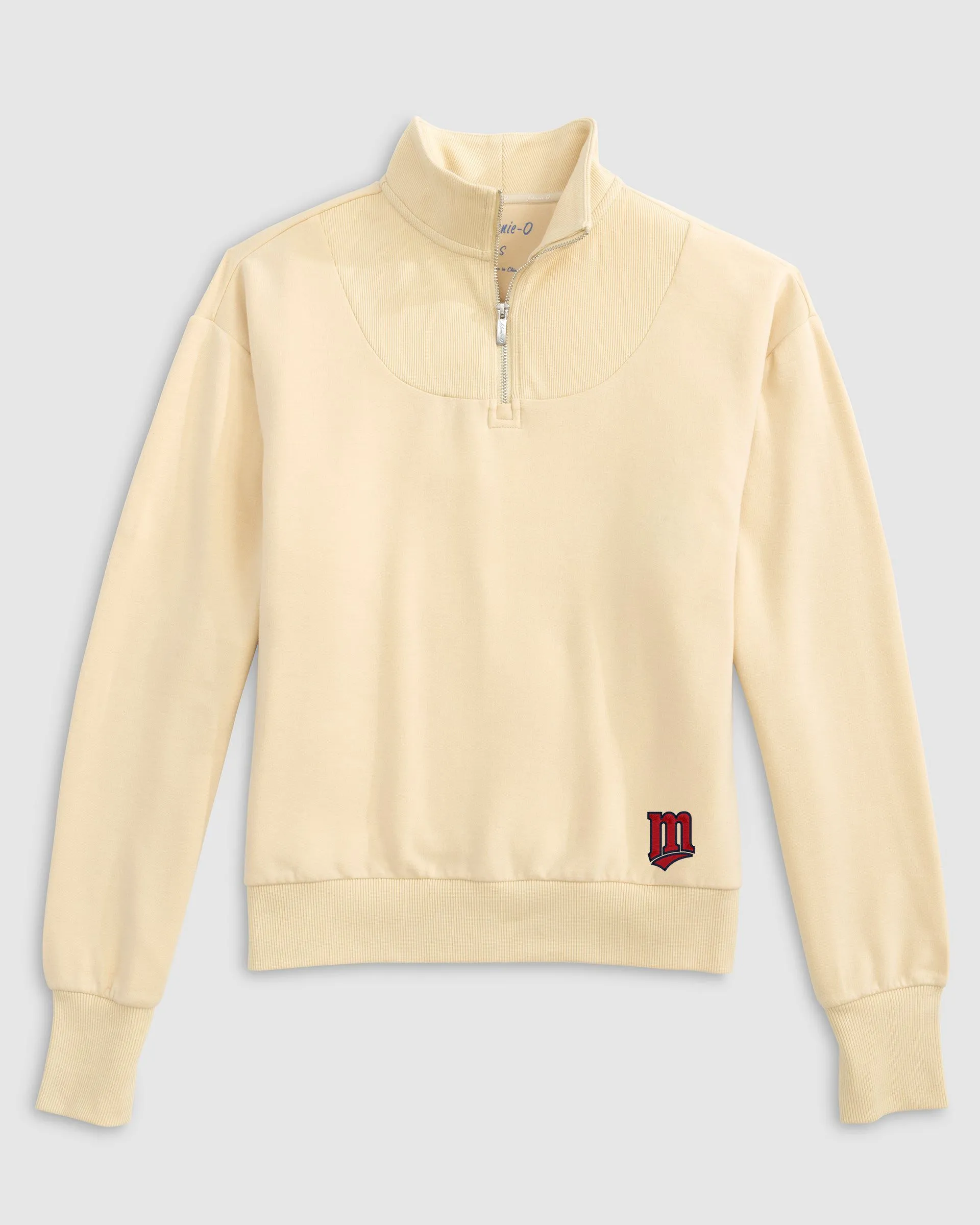 Women's Minnesota Twins Naomi Rib Knit 1/4 Zip - Cooperstown Logo sold by Johnnie-O product image thumbnail 2