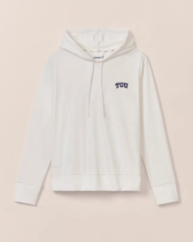 Women's Texas Christian Nalla Performance Hoodie made by Johnnie-O