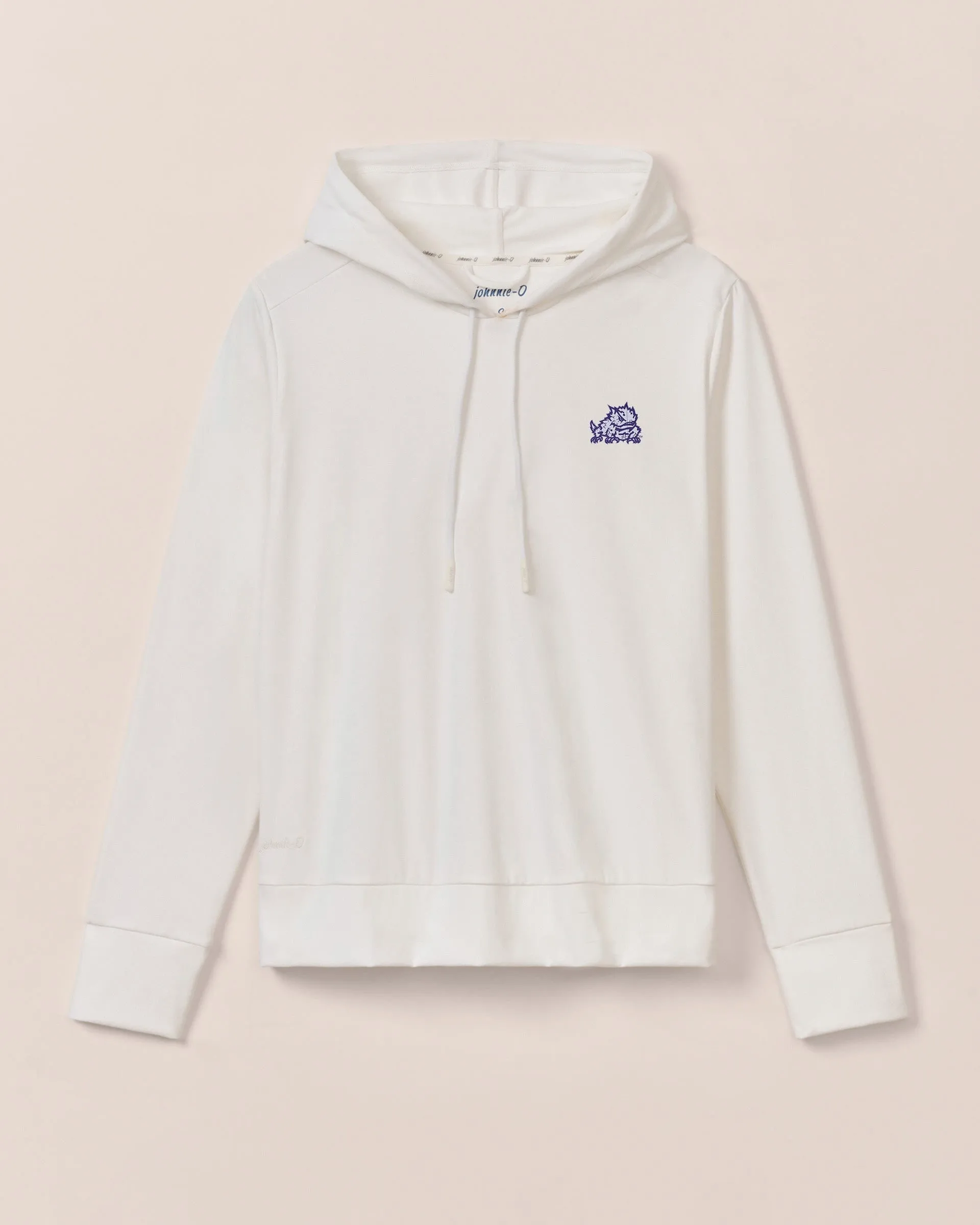 Women's Texas Christian Nalla Performance Hoodie - Horned Frog Logo sold by Johnnie-O