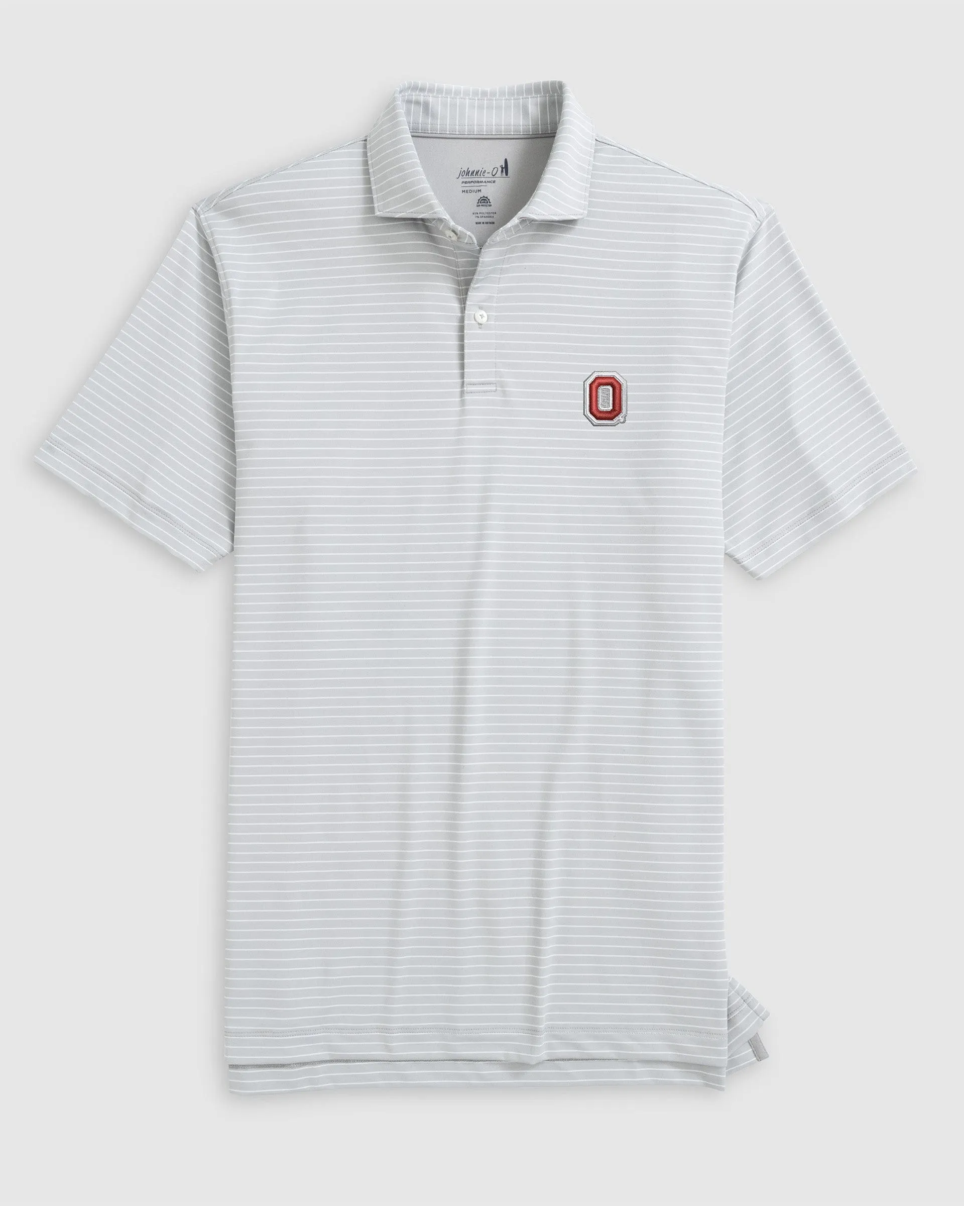 Ohio State Beau Striped Performance Jersey Polo - O Logo sold by Johnnie-O product image thumbnail 3