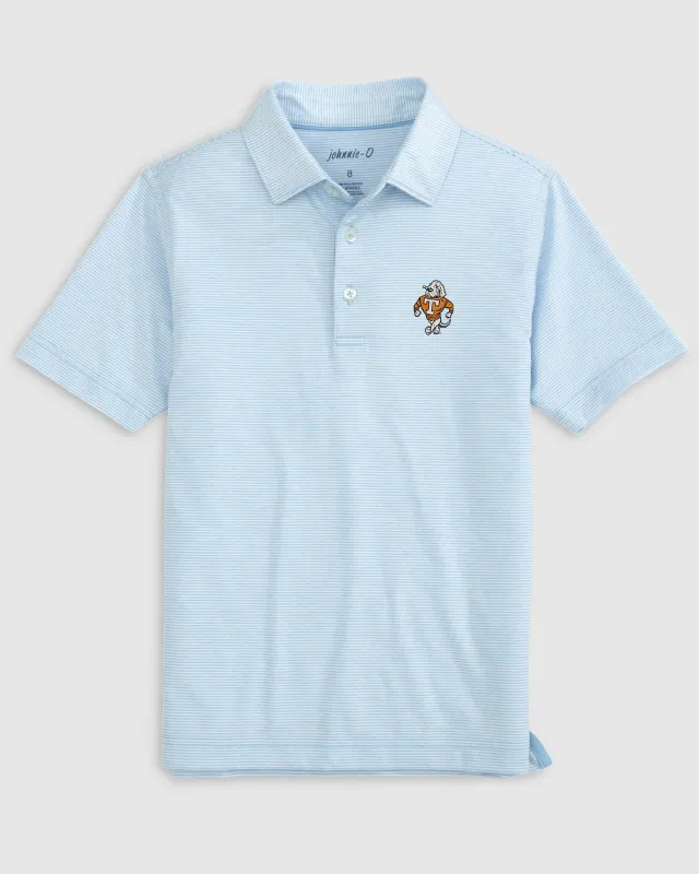 Tennessee Lyndonn Striped Performance Jersey Polo Jr. - Vault Logo made by Johnnie-O