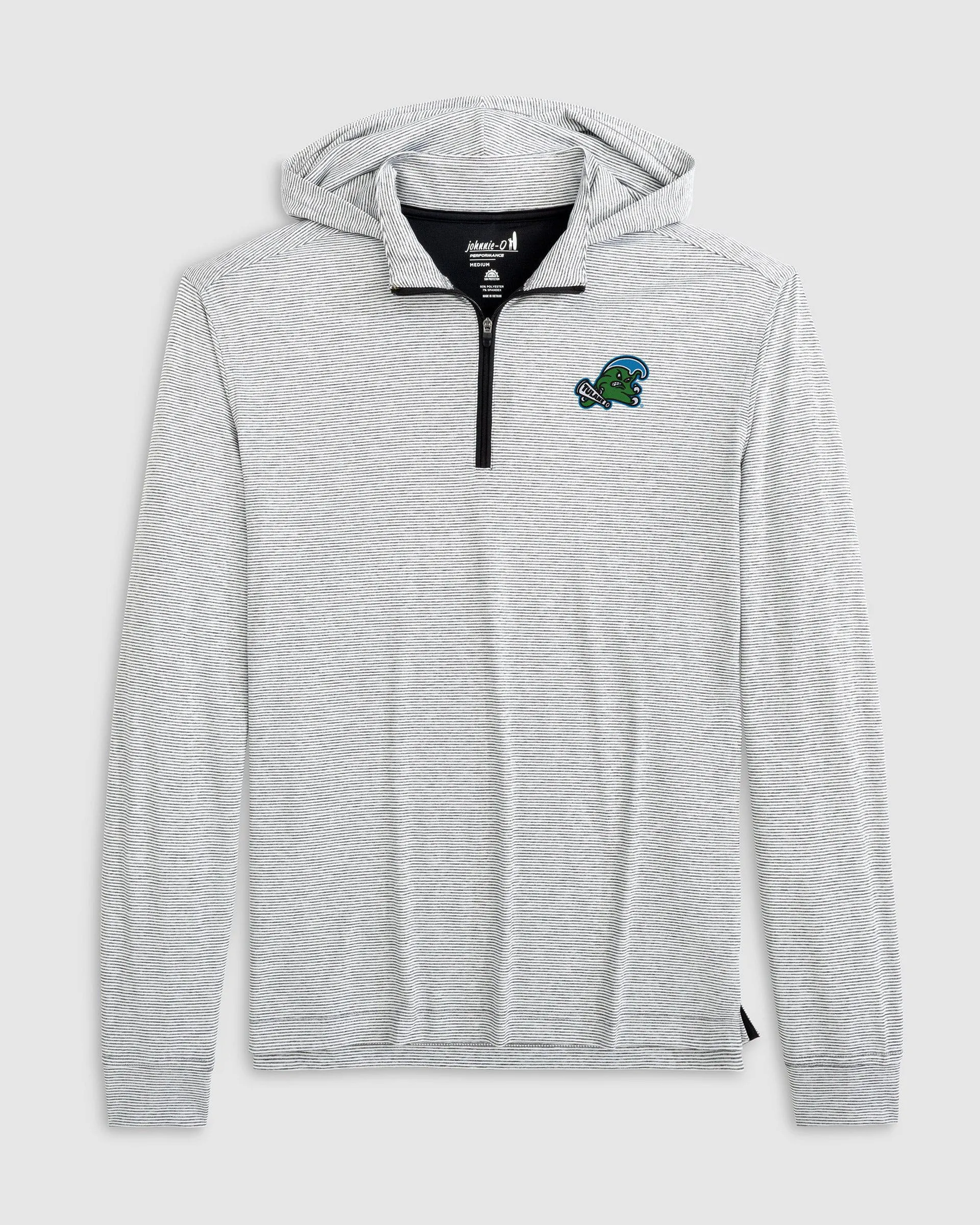 Tulane Hybrid Performance Hoodie - Angry Wave Logo sold by Johnnie-O