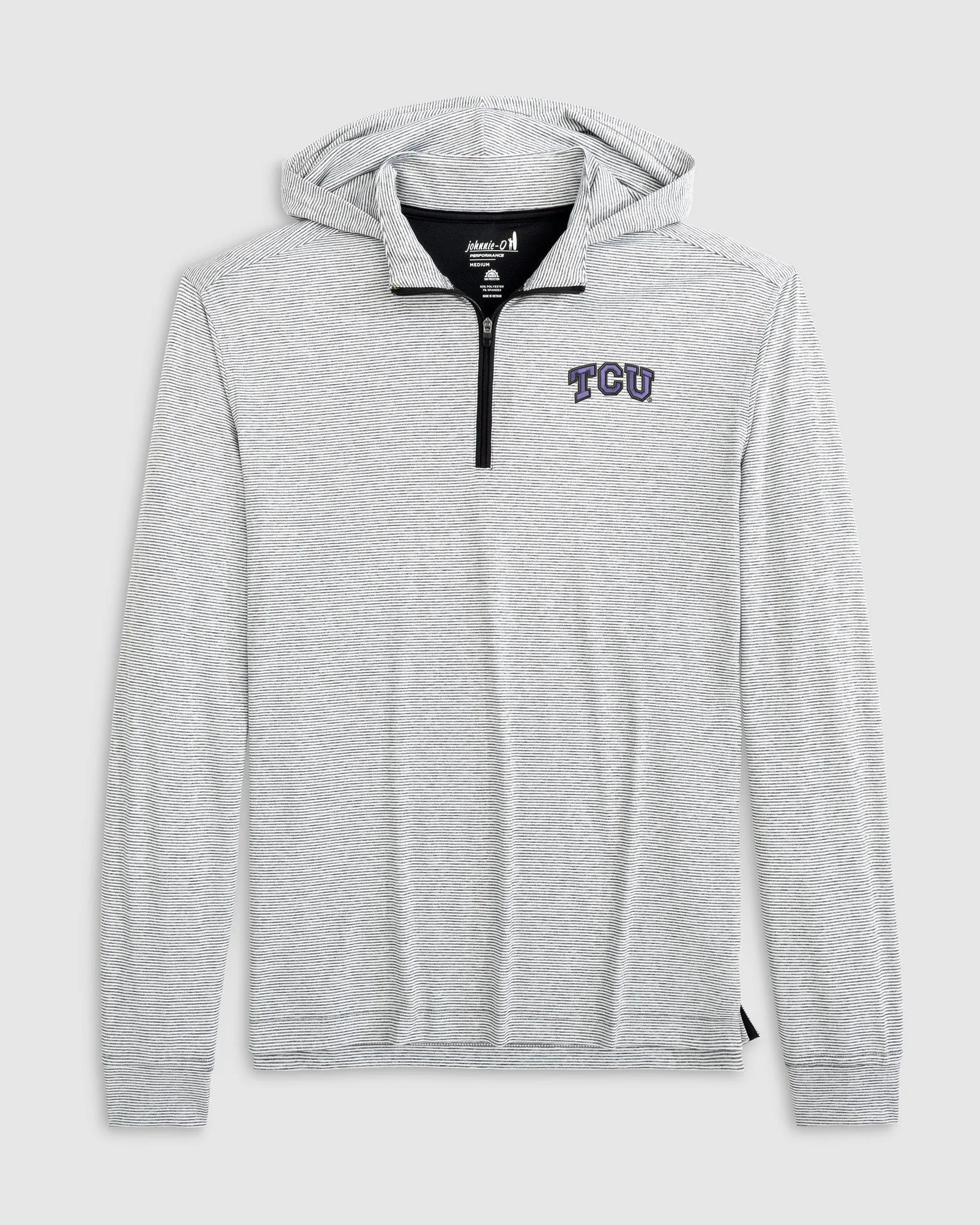 Texas Christian Hybrid Performance Hoodie sold by Johnnie-O