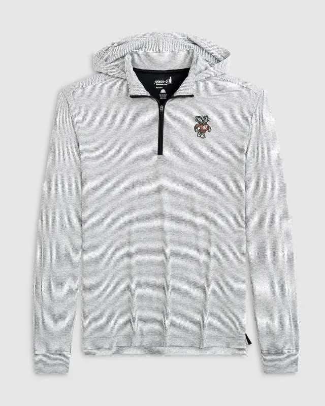 Wisconsin Hybrid Performance Hoodie - Bucky Logo made by Johnnie-O