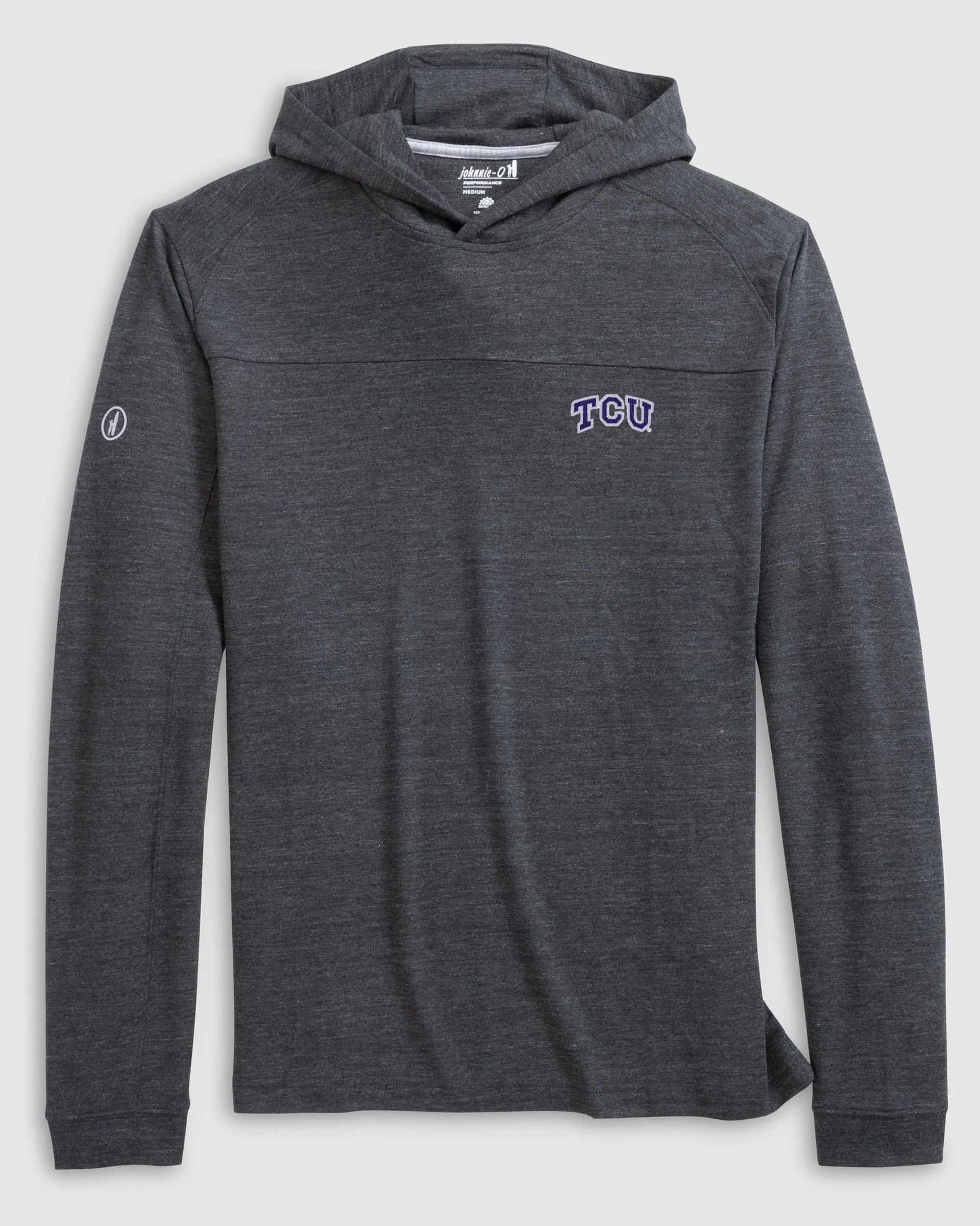 Texas Christian Remmy Lightweight Performance Hoodie sold by Johnnie-O