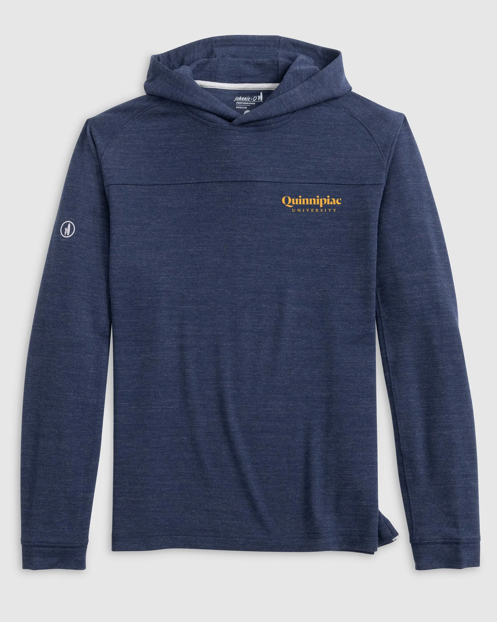 Quinnipiac Remmy Lightweight Performance Hoodie - Script Logo sold by Johnnie-O