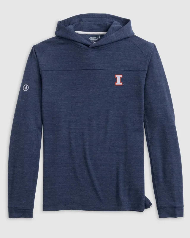 Illinois Remmy Lightweight Performance Hoodie sold by Johnnie-O