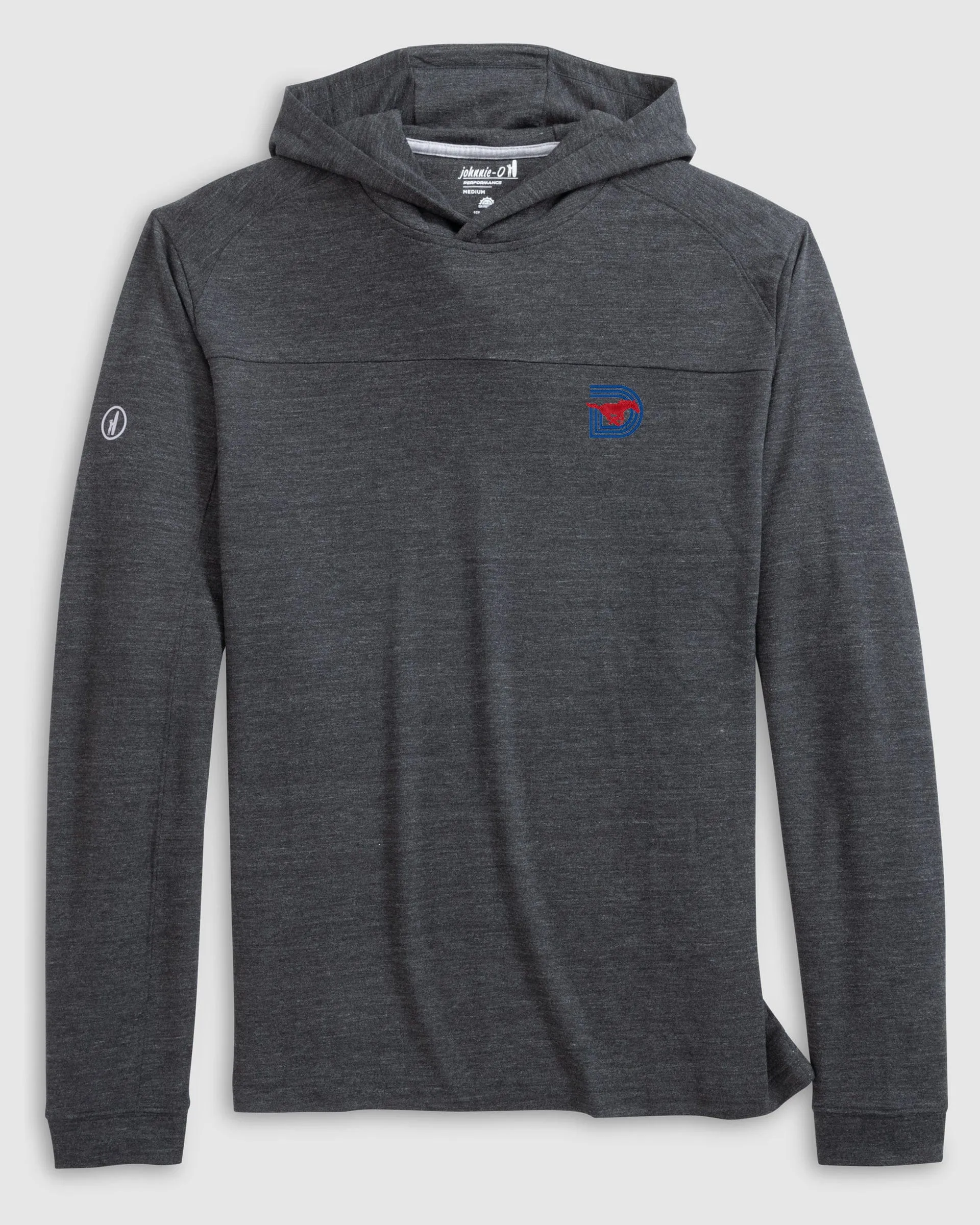 Southern Methodist Remmy Lightweight Performance Hoodie - Triple D Logo sold by Johnnie-O