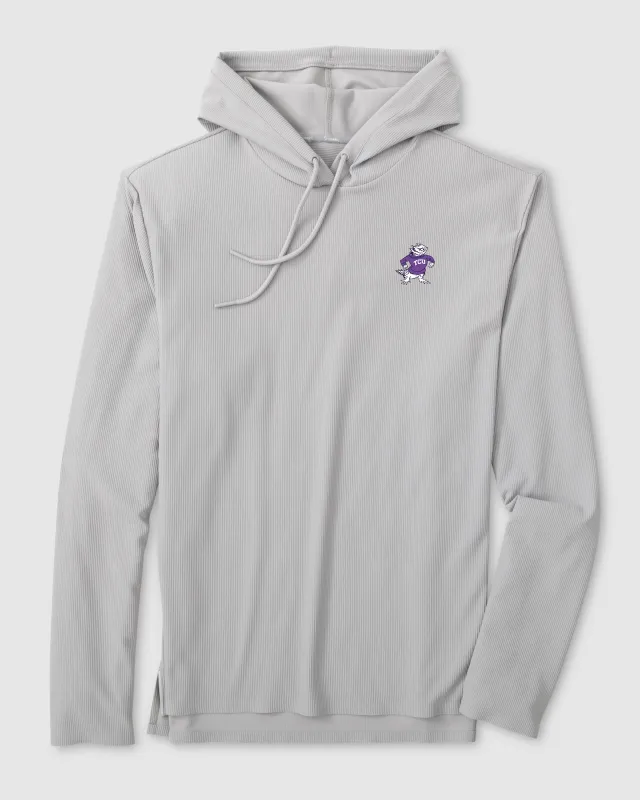 Texas Christian Hoppin Performance Hoodie - Vault Logo sold by Johnnie-O