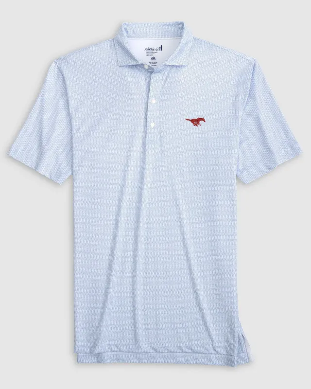 Southern Methodist Slade Performance Jersey Polo sold by Johnnie-O