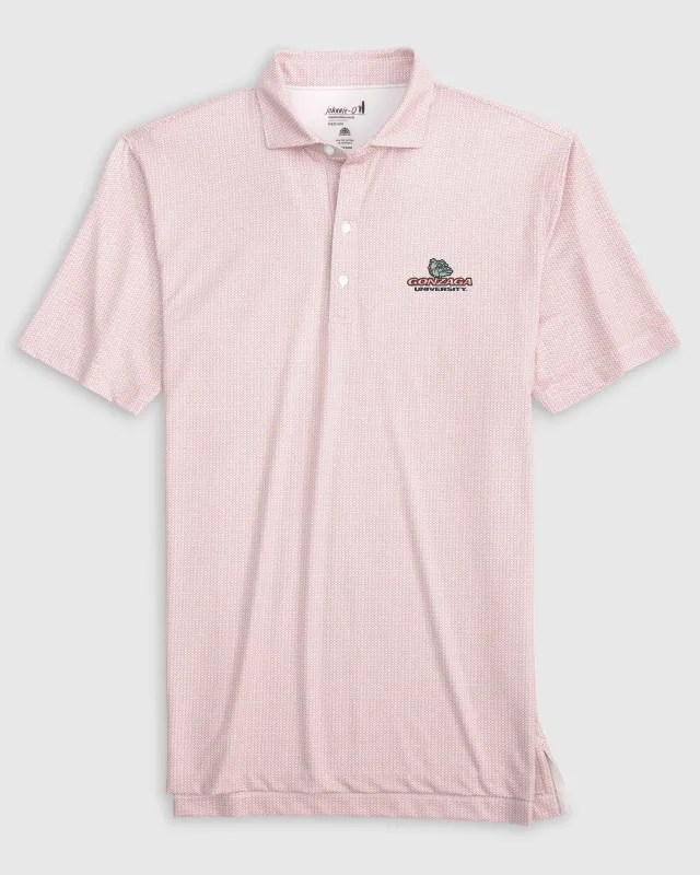 Gonzaga Slade Performance Jersey Polo - Script Logo sold by Johnnie-O