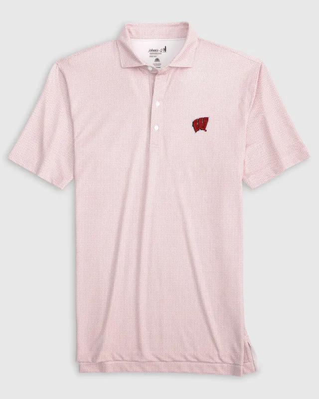 Wisconsin Slade Performance Jersey Polo sold by Johnnie-O