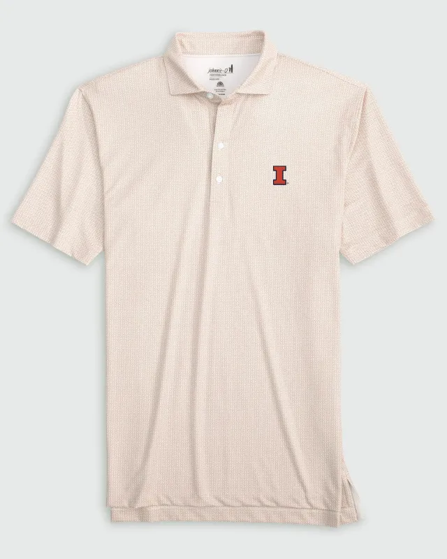 Illinois Slade Performance Jersey Polo sold by Johnnie-O