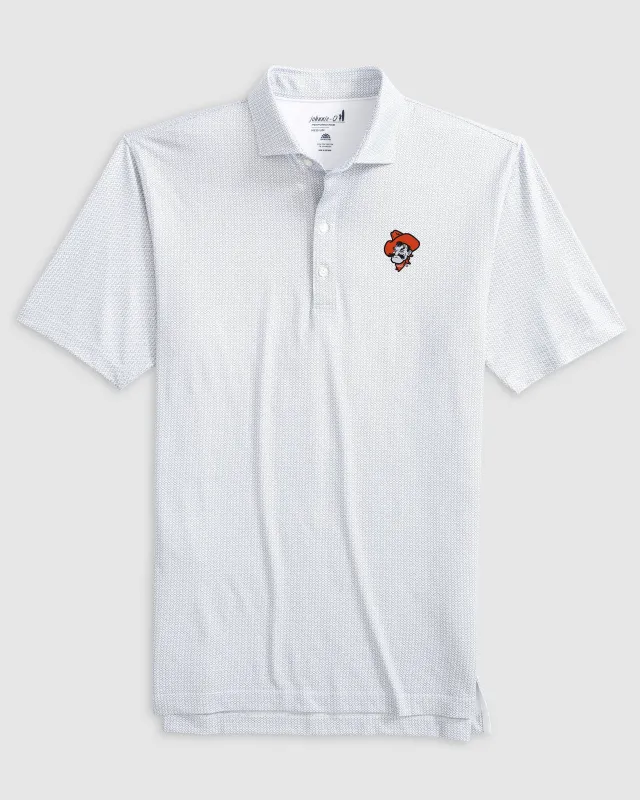 Oklahoma State Slade Performance Jersey Polo - Pistol Pete Logo sold by Johnnie-O