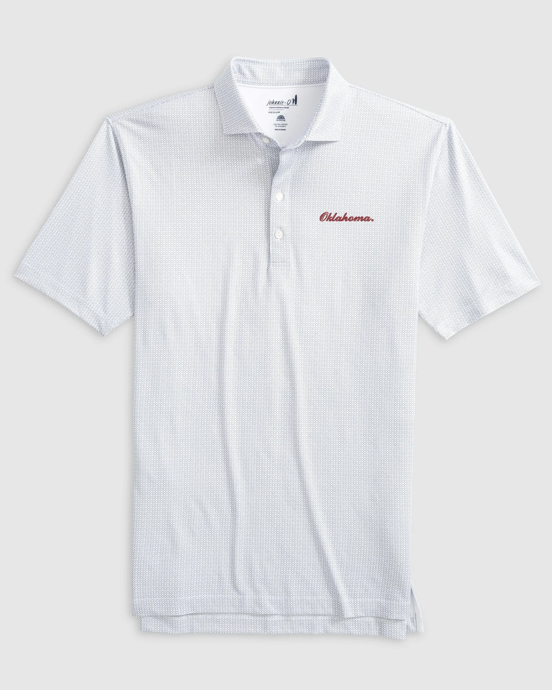 Oklahoma Slade Performance Jersey Polo - Script Logo sold by Johnnie-O product image thumbnail 2