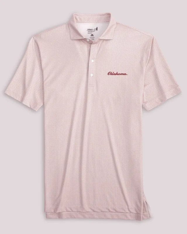 Oklahoma Slade Performance Jersey Polo - Script Logo sold by Johnnie-O