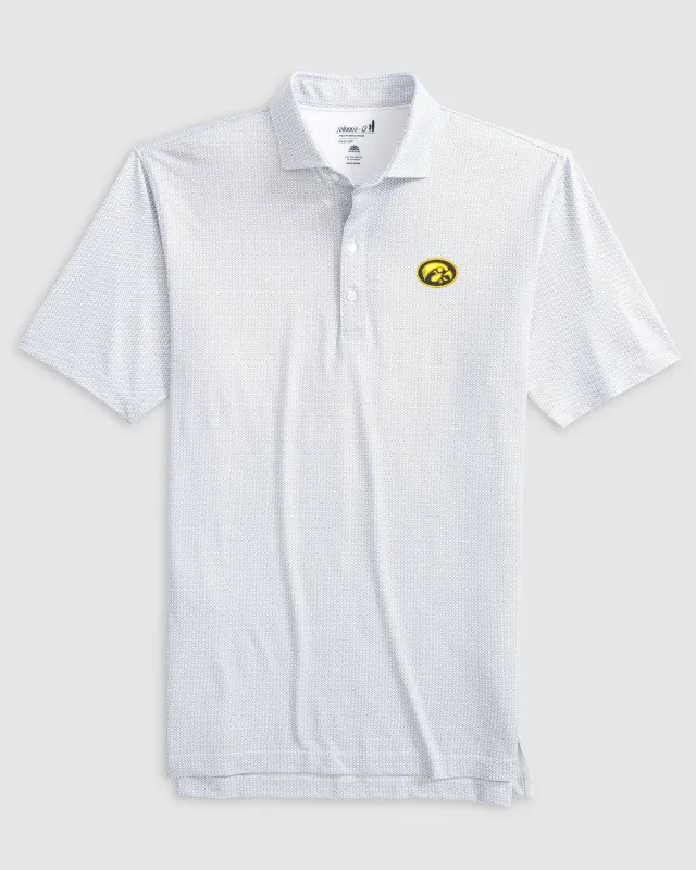 Iowa Slade Performance Jersey Polo - Oval Logo sold by Johnnie-O