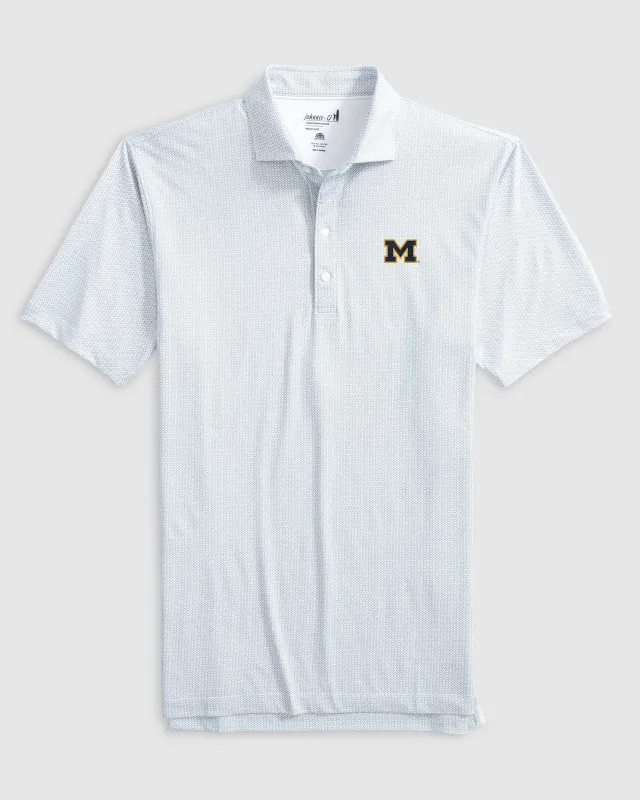 Michigan Slade Performance Jersey Polo sold by Johnnie-O