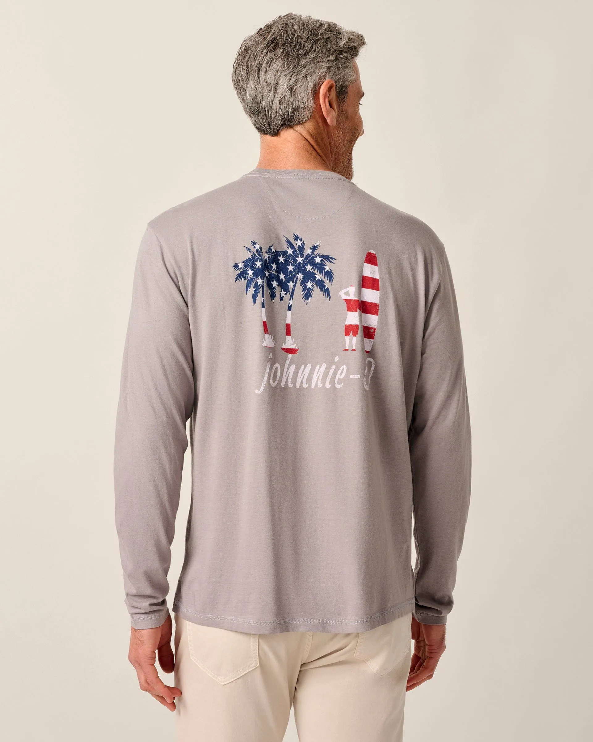 US Palm Long Sleeve Pocket T-Shirt sold by Johnnie-O