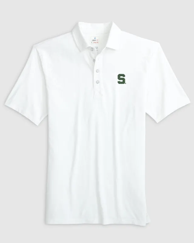 Michigan State Coastal Wash Original Polo - S Logo made by Johnnie-O