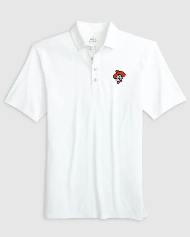 Oklahoma State Coastal Wash Original Polo - Pistol Pete Logo sold by Johnnie-O