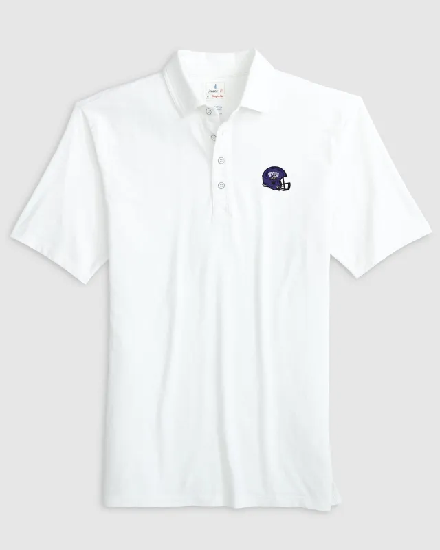 Texas Christian Coastal Wash Original Polo - Helmet Logo sold by Johnnie-O