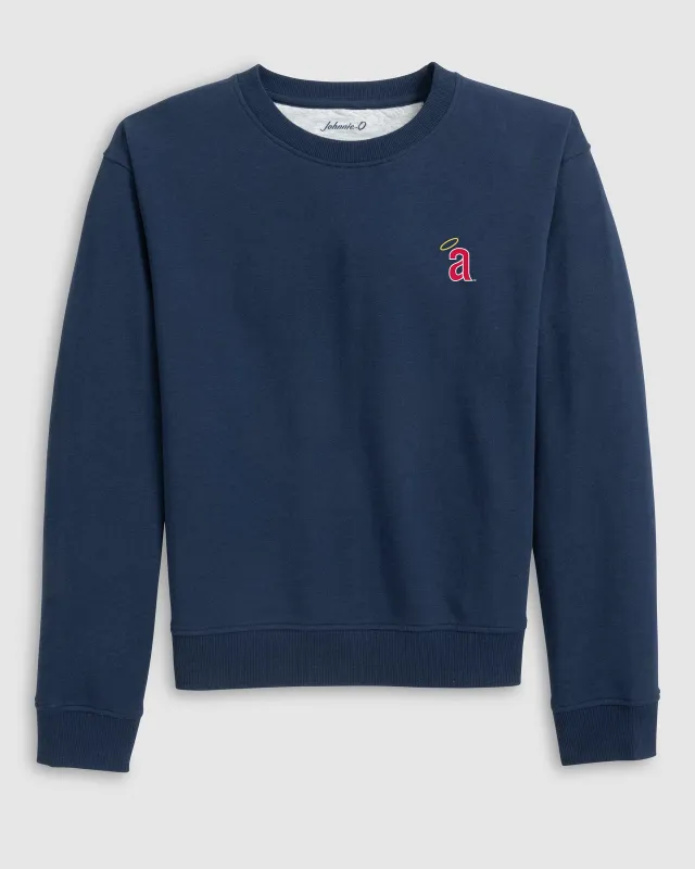 Women's Los Angeles Angels Penny Crewneck Sweatshirt - Cooperstown Logo sold by Johnnie-O