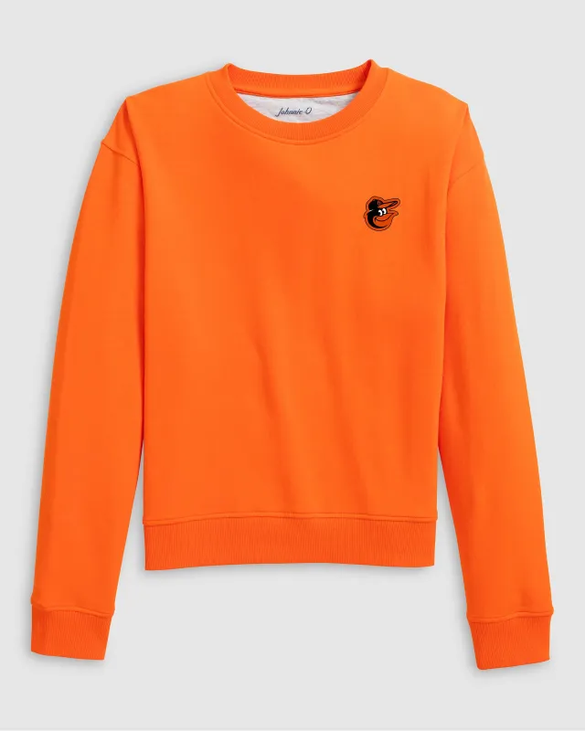 Women's Baltimore Orioles Penny Crewneck Sweatshirt sold by Johnnie-O